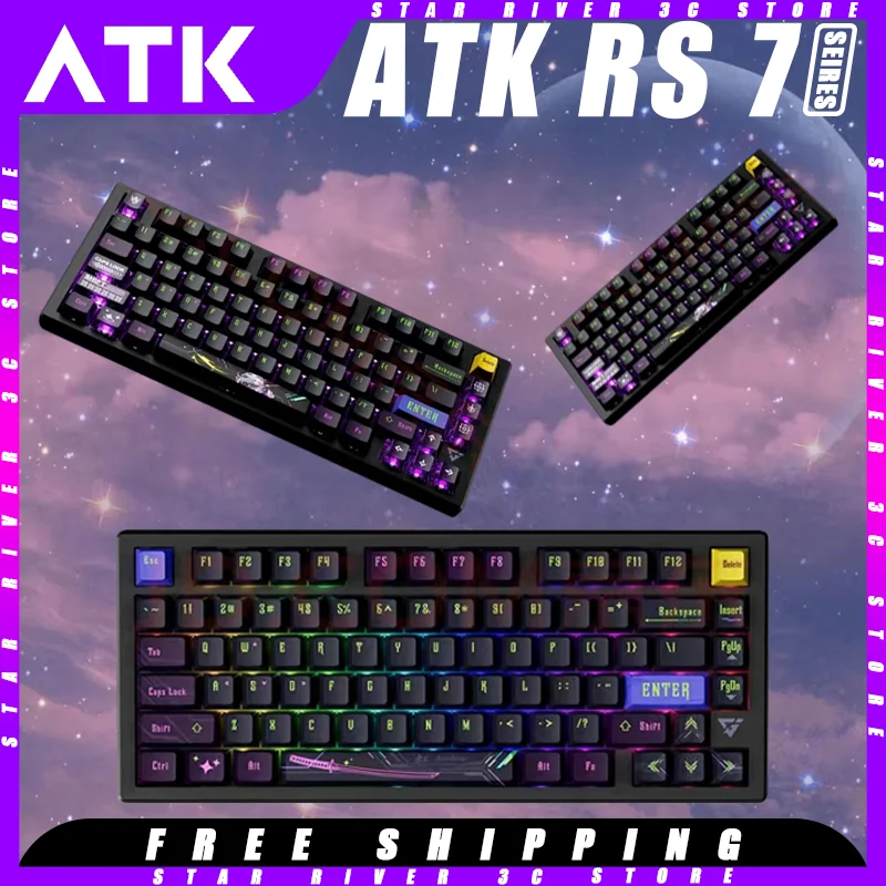 

ATK RS7 Pro Mechanical Keyboard Aluminium Alloy Magnetic Switch Wired Hot Swap Rgb 8KHz Return Rate Customized Gaming Keyboard