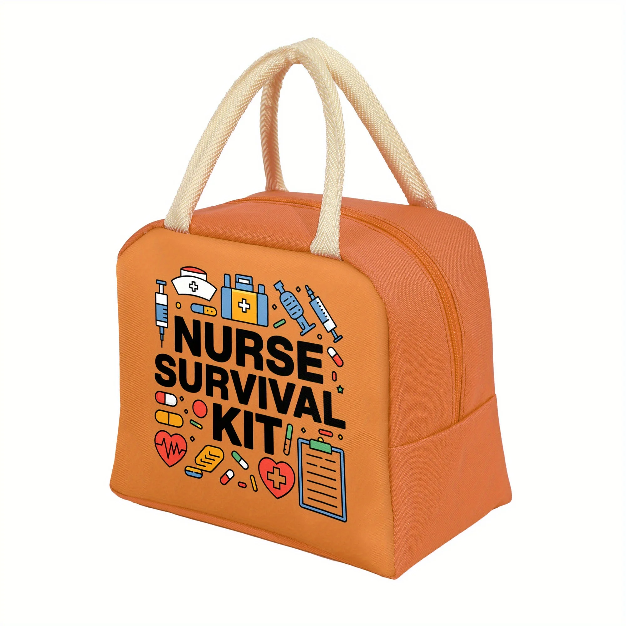 Nurse Image Theme Insulated Lunch Bag - Suitable for Students Going Back To School and Adults Going To Work and Daily Use