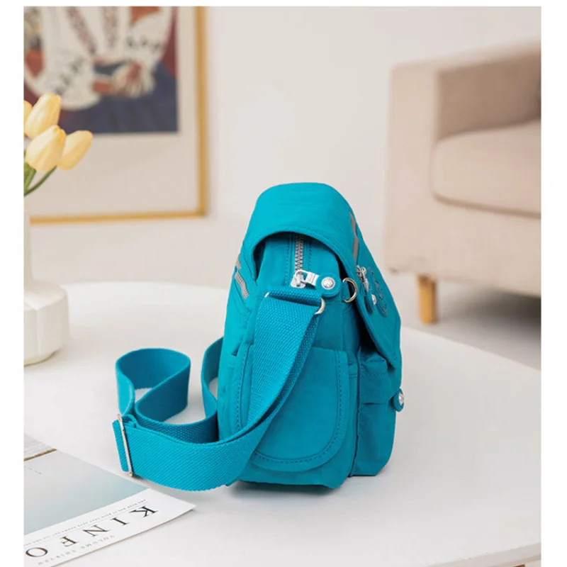 2023 Summer New Pocket Diagonal Cross Small Bag Horizontal Version Solid  Multi-layer Commuting Three In Women Bag