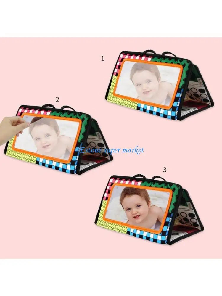 090B Baby Rear Facing Mirror Cloth Book Car Back for Seat Rearview Mirror Car Safety Kids Monitor Hanging Pendant