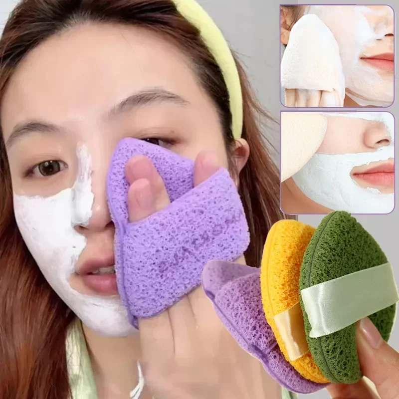 1-3 Peças Esponja de Limpeza Facial Esfoliante para Remoção de Cravos e Maquiagem, Ferramenta de Espuma para Limpeza Profunda de Poros, Cuidados com a Pele