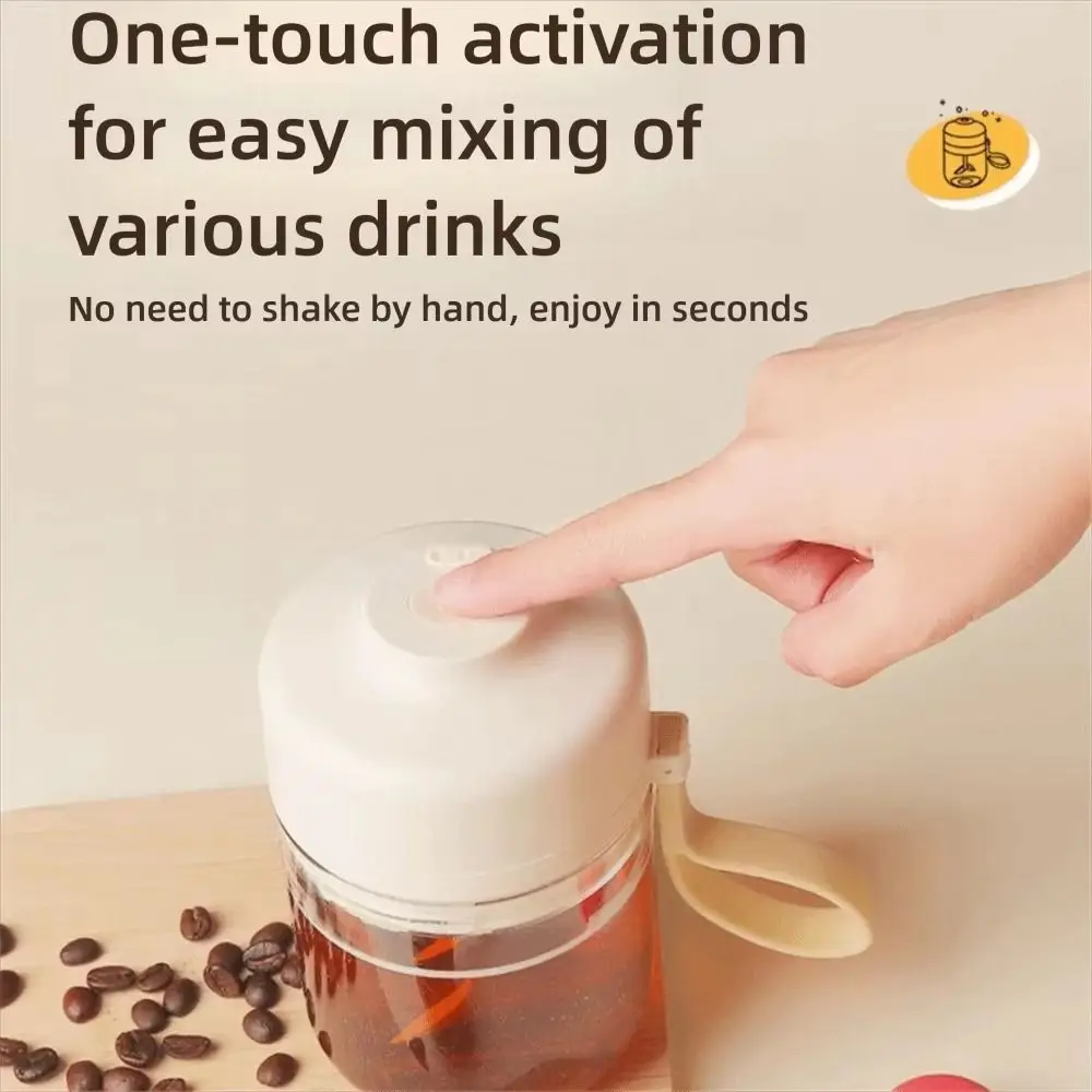 400ml Capacity Automatic Mixing Cup Portable Handle Waterproof Rotating Blender Cup Cordless Design High Speed Mixing