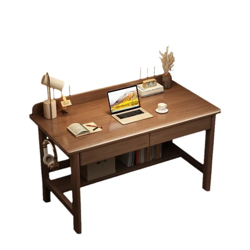 

Chinese-style solid wood desk, home bedroom with drawers, thickened multi-functional office, student writing desk furniture