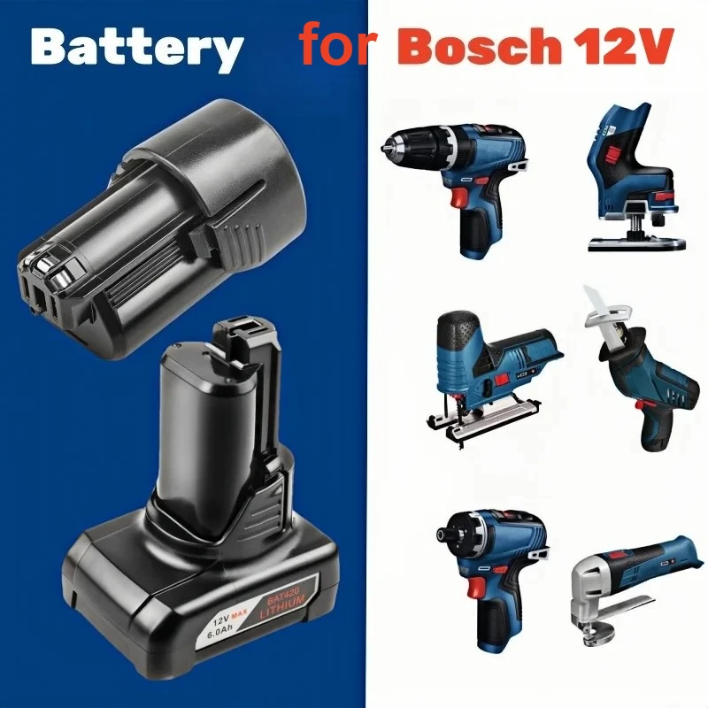 12V/10.8V 2000-6000mAh For Bosch BAT411 Battery Li-ion Rechargeable Battery BAT411A BAT412 BAT412A BAT413 BAT413 Battery Charger