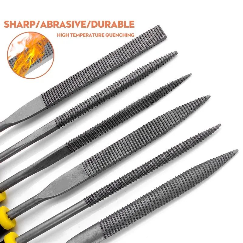 Imagem -05 - Xcan Peças Arquivo de Metal Rasp Diamante Agulha Arquivo Conjunto Ferramenta de Reparo para Jóias Moagem Madeira Mão Ferramentas Arquivo 3x140 4x160 5x180 mm