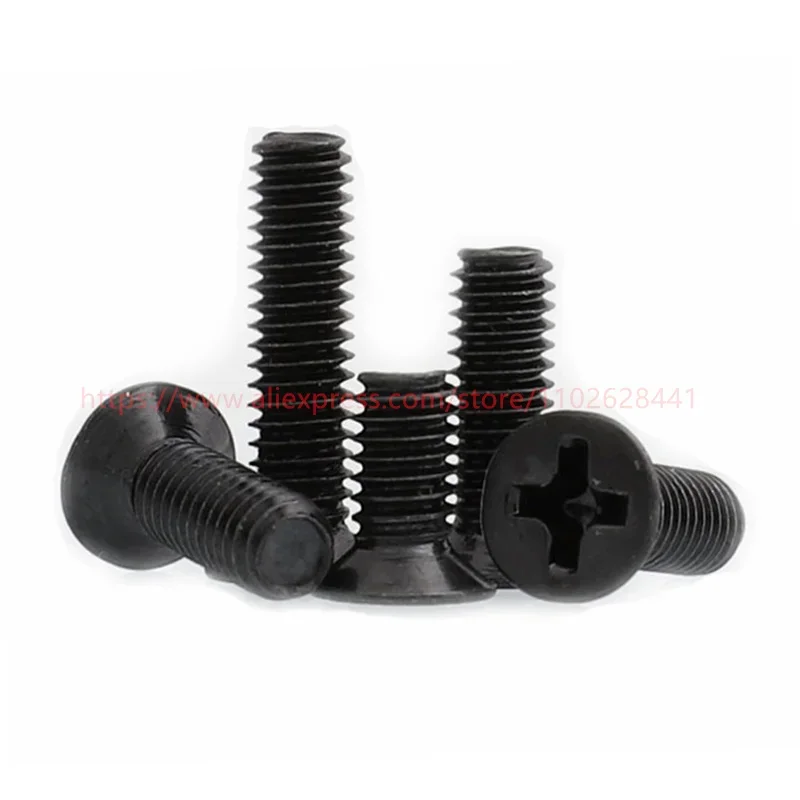 YB819 M1 M1.2 M1.4 M1.6 m1.7 M2 M2.5 M3 M3.5 M4 M5 M6 Mini Small Black Steel Cross Phillips Flat Head Countersunk Head Screw