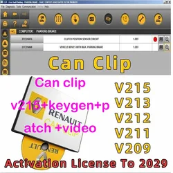 2024 último SW V215 V212 V211 V209 para Renault Can Clip herramienta de diagnóstico regalos gratis + Reprog V191 + Extractor de pines + Dialogys V4.72