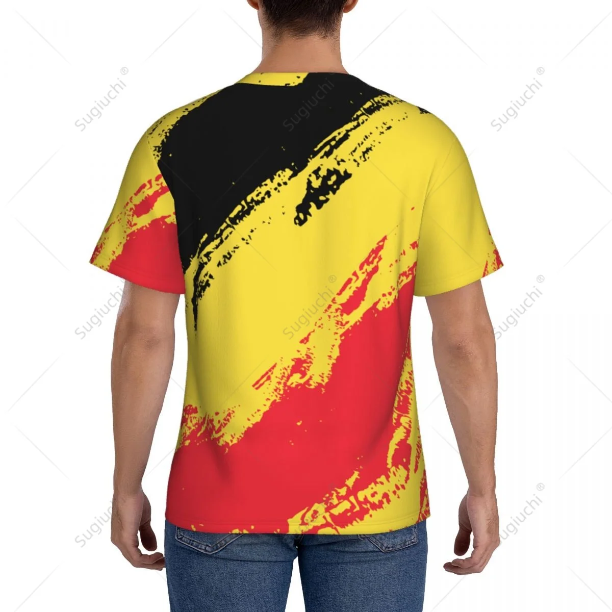 Custom Name Nunber Belgium Flag Color Men Tight Sports T-shirt Women Tees jersey For Soccer Football Fans