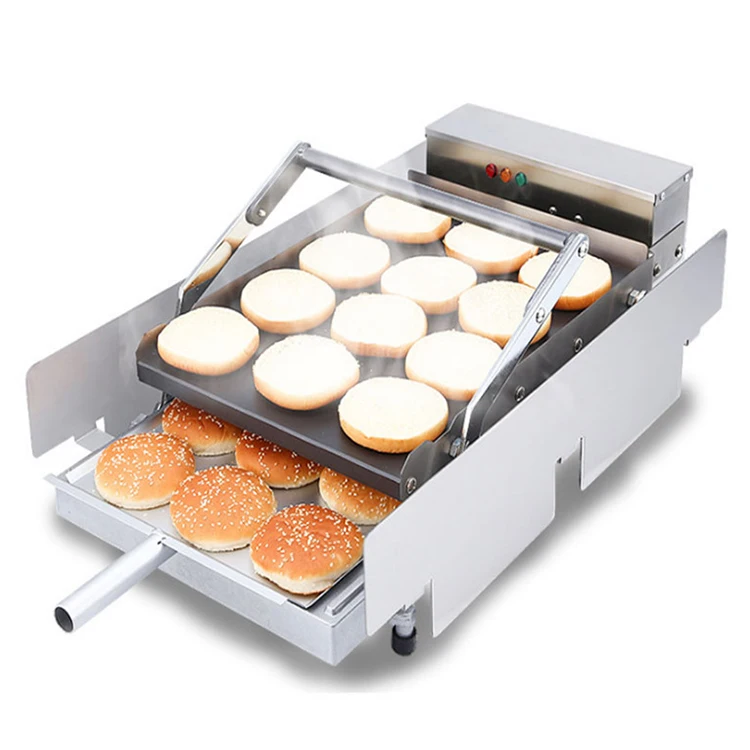 Kommerzielle elektrische Burger Shop Batch Brötchen Toaster Hamburger Grill maschine