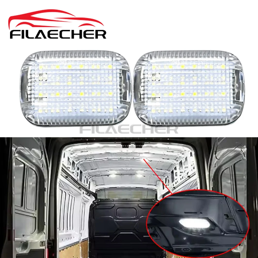 

2Pcs Interior Cabin Lights Cargo Dome Lights Replacement for 2014-2024 Ford Transit 150 250 350 350 HD Van Transit White LED