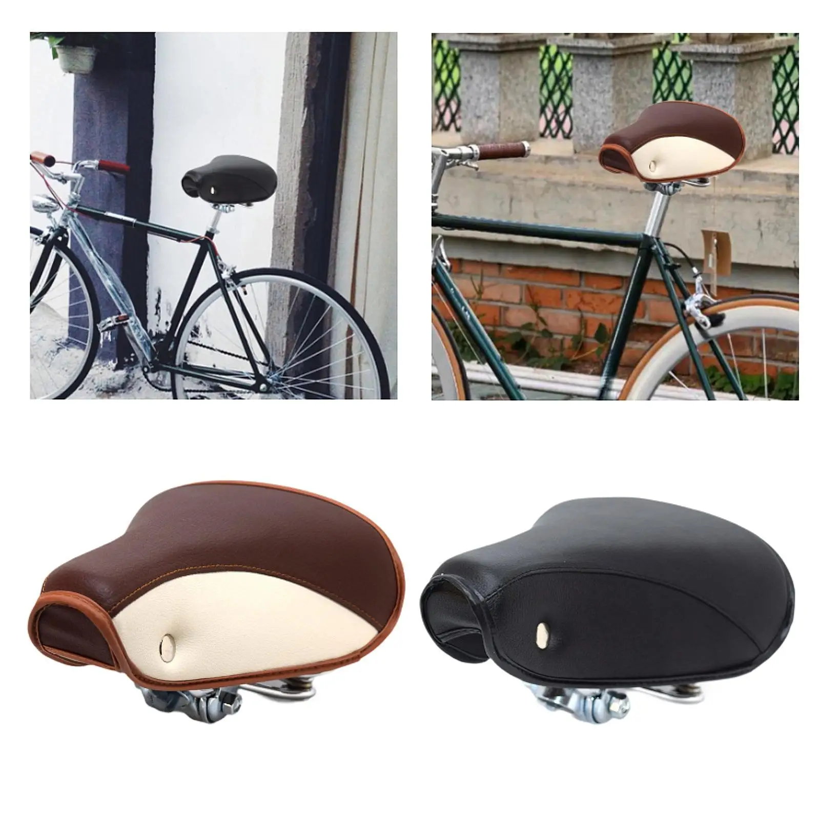 Vintage Bike Saddle Classic Waterproof Comfortable Seat Bicycle Saddle for