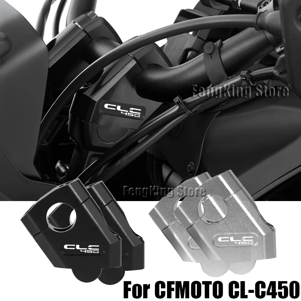 

Motorcycle Handlebar Riser Clamp CNC Handle Bar Lift Extend Adapter Mount For CFMOTO CL-C450 CLC 450 cl-c450 clc450
