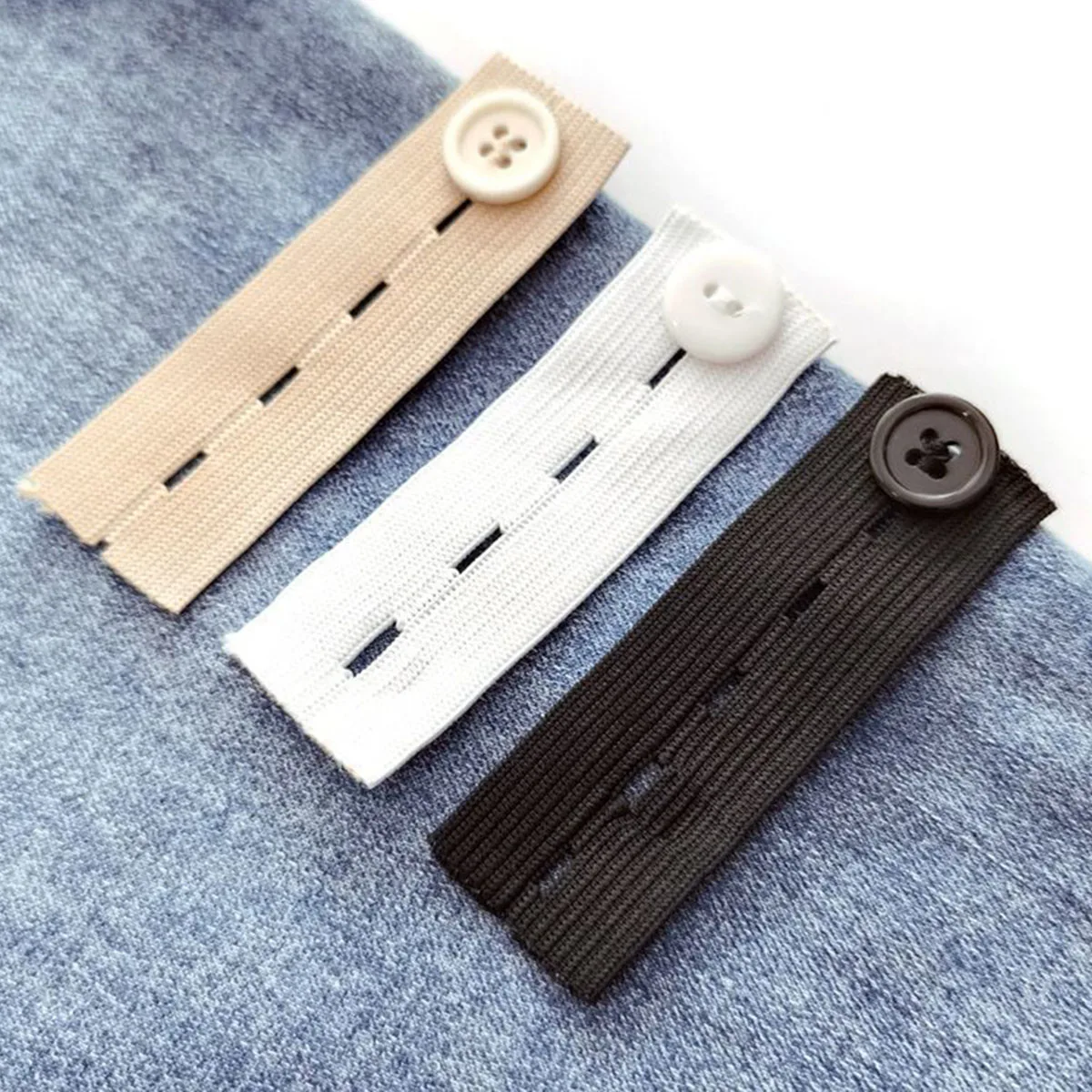 5pcs 청바지 허리 익스텐더 조정 가능한 바지 버튼 벨트 남성 여성을위한 DIY 바느질 용품 컴포트 맞는 의류 확장 솔루션