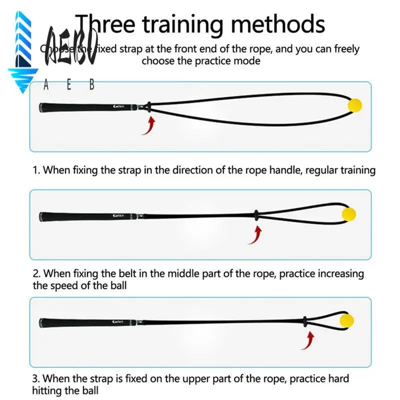 

AEB0-Caiton Тренировочная веревка для гольфа, регулируемый тренажер для гольфа, тренажер для гольфа, упражнения для гольфа, веревка для тренировок по гольфу
