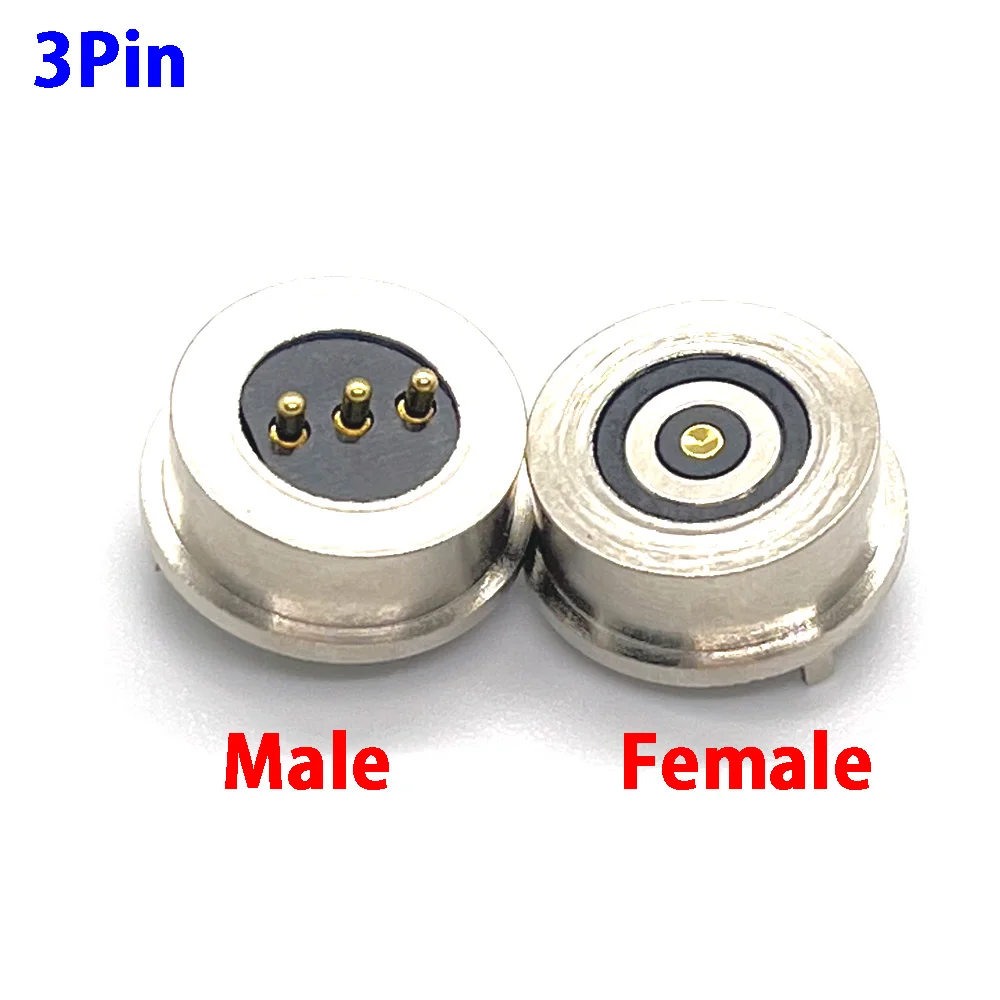 3Pin 4Pin Waterproof Magnetic Pogo Pin Connector Spring Loaded Male Female 360 ° blind suction DC Signal transmission charging