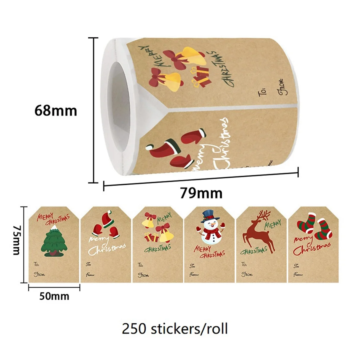 ملصقات أسماء ذاتية اللصق لعيد الميلاد ، شارات كلاسيكية لحفلات عيد الميلاد ، من من من من من من من شهم #5