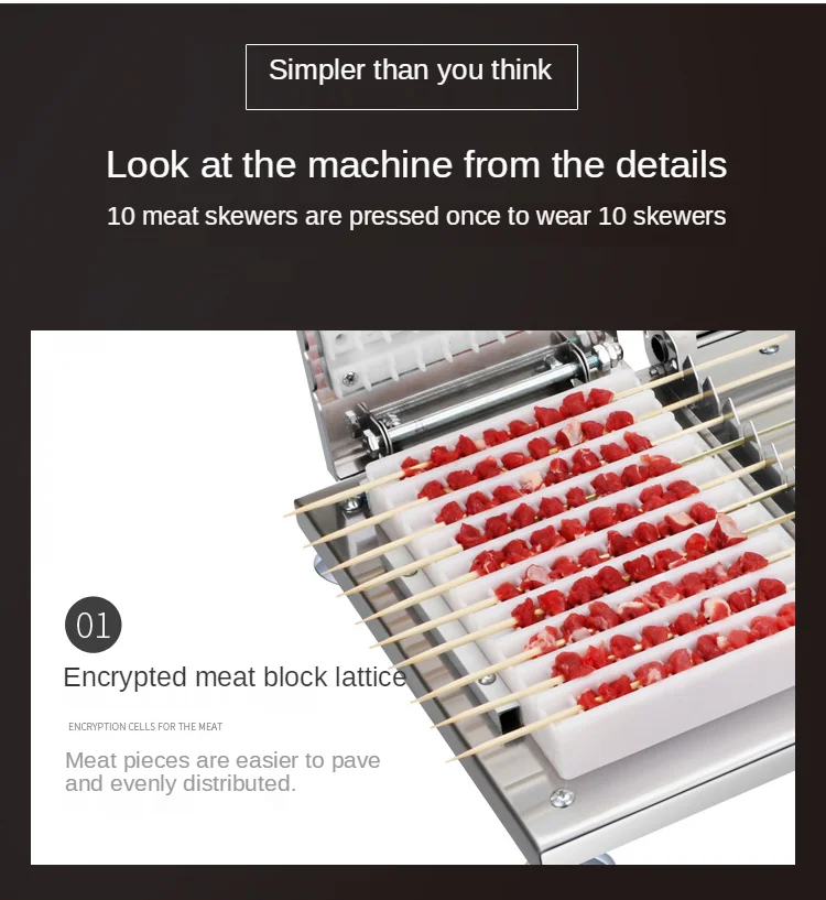 Barbecue Needle Safety Vegetable String Beef Mutton Kebab Skewers BBQ Accessory Meat Grill Skewer