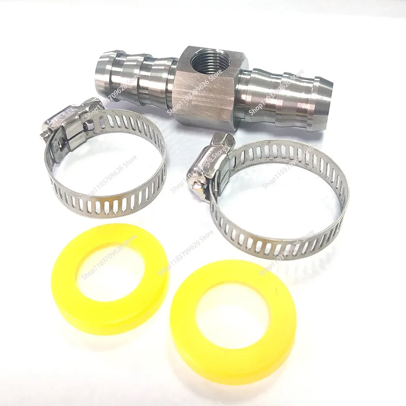 Universelles Kfz-Schnell kupplungs zubehör 1/2 Kraftstoff druckadapter Seiten lochs ch lauch T-Anschluss ss304