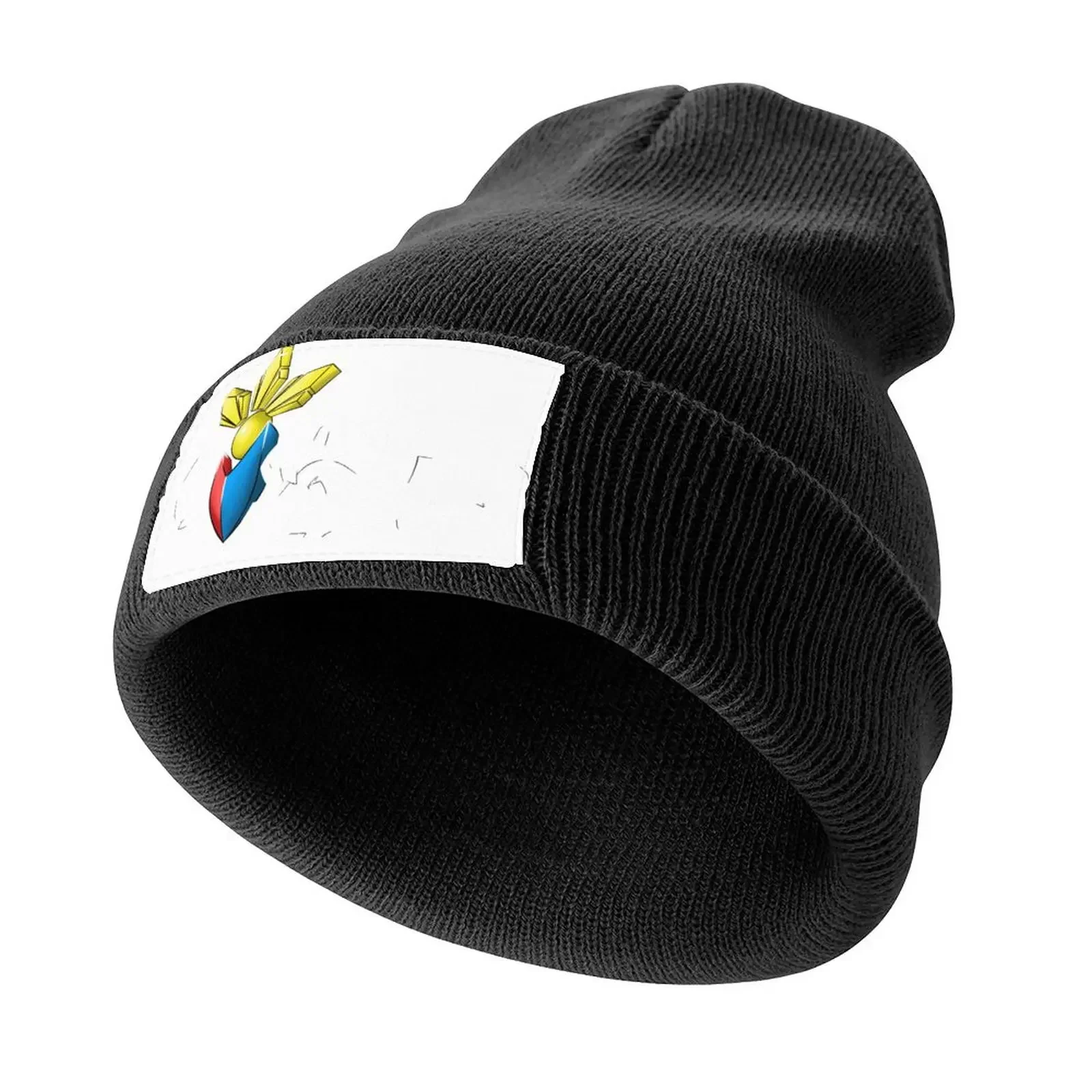 Pinay (slang word for Filipino girl) with a PI flag design pt2 Knitted Cap Rave Luxury Brand Bobble Hat For Men Women's