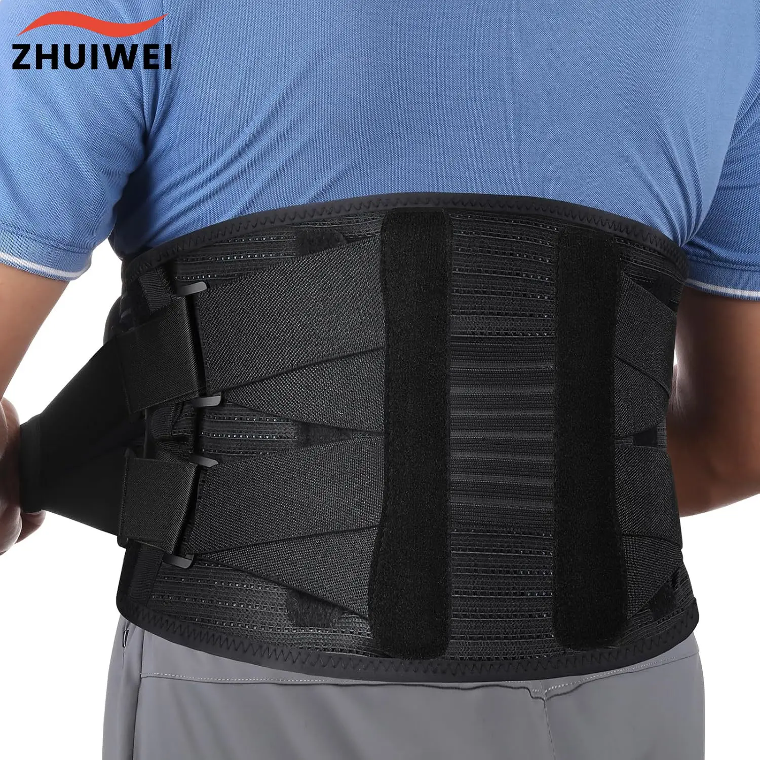 Back Brace for Women and Men Adjustable Ultra-Breathable Lumbar Support Belt Back Support Belt for Sedentariness Works Sports