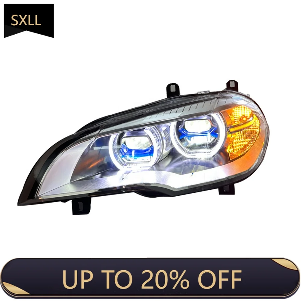 SXLL السيارات النهار تشغيل ضوء مصفوفة المصابيح الأمامية مناسبة لمكونات X5 X6 E70 E71 تحسين 2008-2013 ترقية الضوء