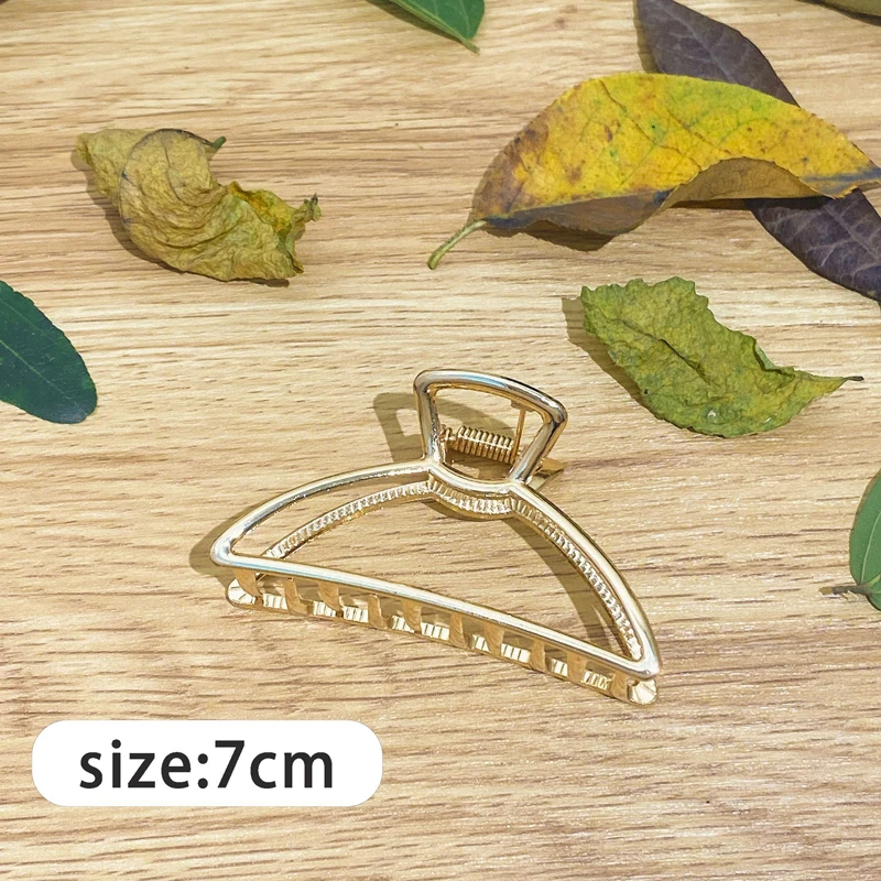 2026 Neue Damenmode Gold Hohl Geometrische Metall-Haarklammer Haarband Haarspangen Haarnadel Haarkrabbe Haaraccessoires – Detail 6