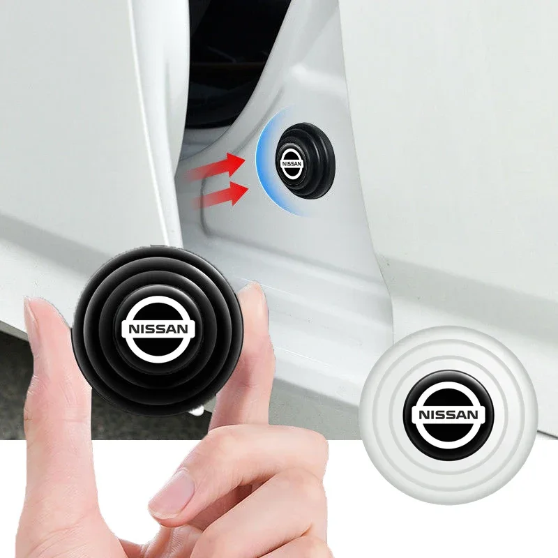 

Car Door Shock Stickers Absorber Cover 4pcs Sticker for Nissan Logo Tiida Sentra Qashqai Teana X Trail T30 T32 J10 J11 Leaf Juke