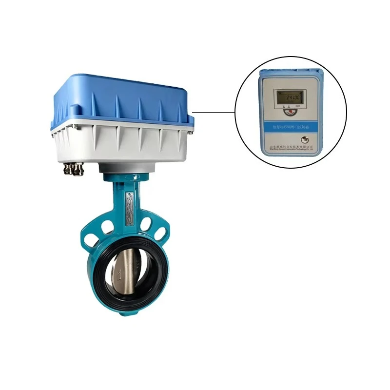 

2" Motor Drive Cast Iron Water butterfly Valve Solar Battery Powered Actuator LORA Remote Wafer butterfly Valve Pn16