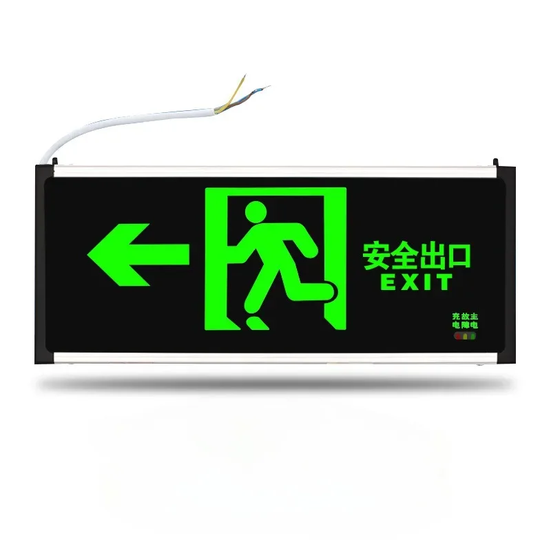 Imagem -03 - Green Exit Led Emergency Light Fire Safety Indicator Lâmpada de Advertência para Hotel e Bulbo Público Ac110220v