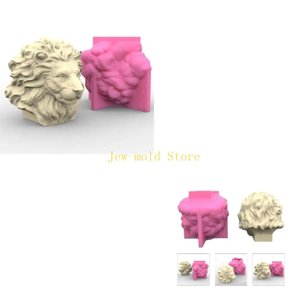 

C71B Lion Heads Mold Resin Epoxy Crafts DIY Ornament Jewelry Candles Making Tool