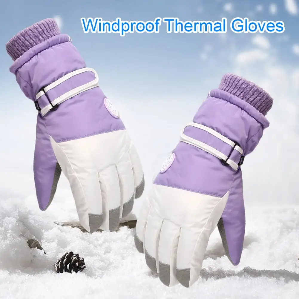 Winter handschuhe wasserdichte wind dichte Fleece futter Thermo handschuhe mit verstellbarem Verschluss band Männer Frauen handschuhe zum Ski wandern