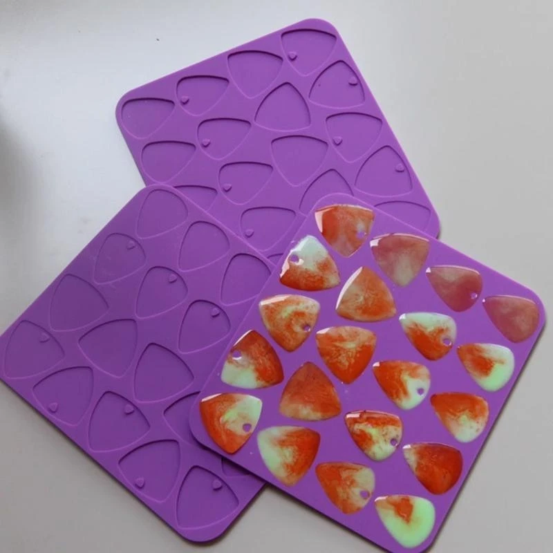 N5KA Triangular Plectrum Silicone Mold Jewelry Resin Casting Mold for Musical Acces