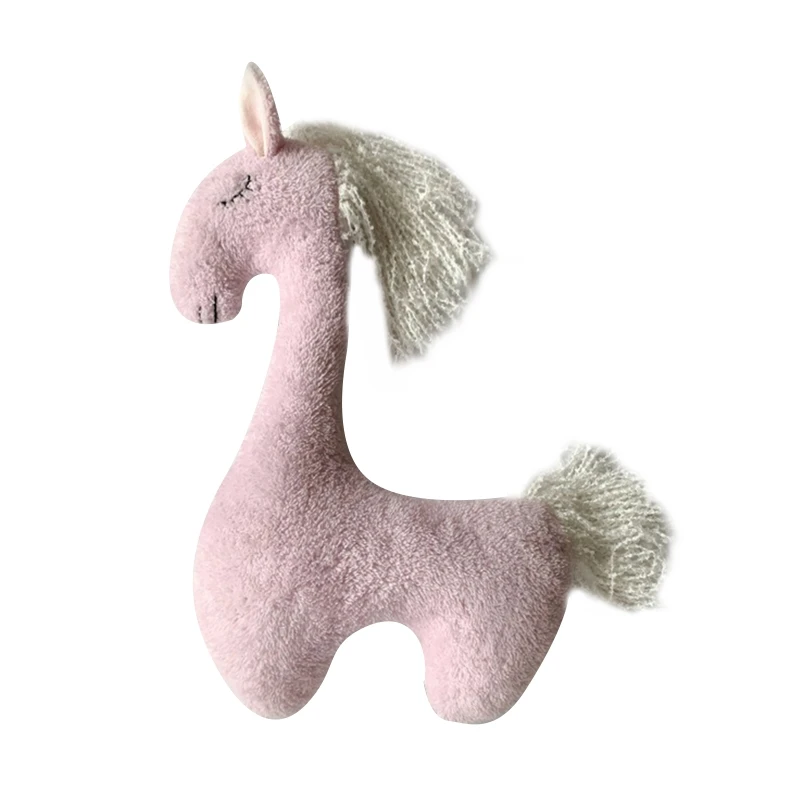 Newborn Photography Posing for Pony Props Baby Photoshoot Horse for Doll Animal Toy Infants Photo Accessories