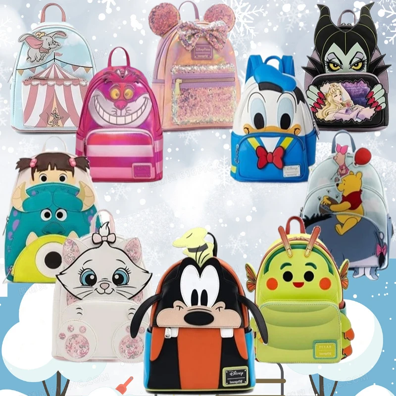 

Movie Series Belle Donald Duck Mickey Winnie Marie Cat Dumbo Eeyore Ariel Peter Pan Mini Backpack and Wallet
