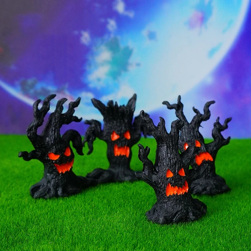 Halloween Decoration Desktop Stump Ornament Funny Resin Crafts Halloween Party Table Accessories Scary Atmosphere Decoration