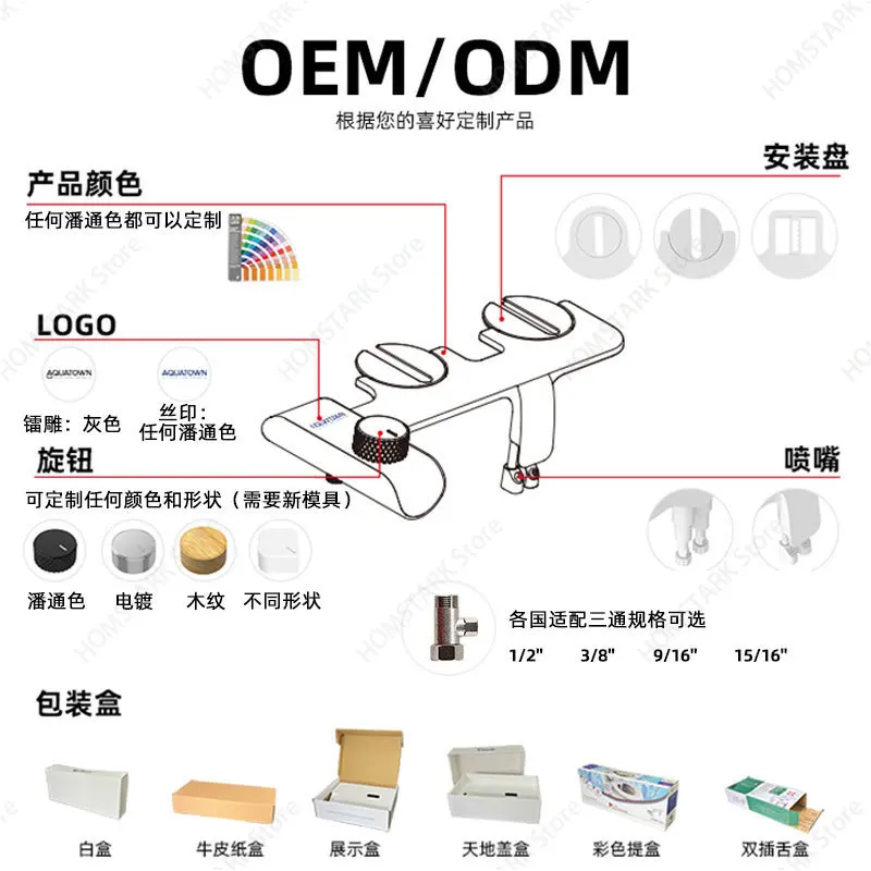 Ultra Thin Non-electric Bidet Toilet Attachment with UKCA Certificate, Bathroom Sprayer for Personal Hygiene Cleansing