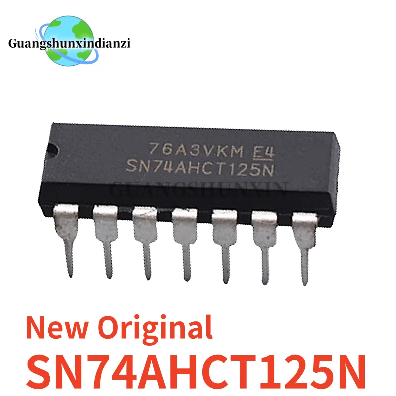 10PCS New Original SN74AHCT125N 74AHCT125N 74AHCT125 DIP-14 Logic chip IC Best Quality In Stock
