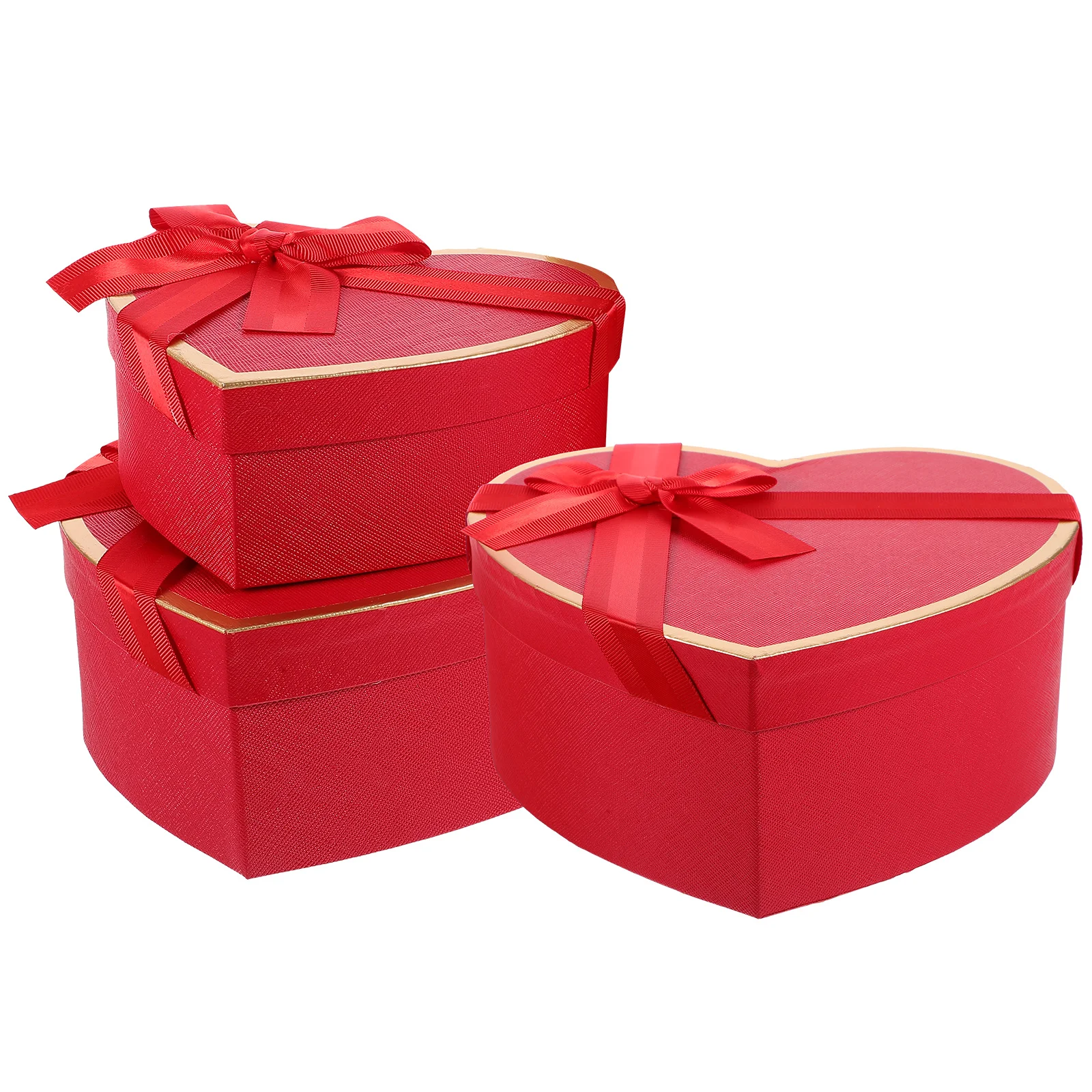 3 Pcs Gift Box Heart Shaped Boxes for Flowers Floral Birthday Present Arrangements Cardboard