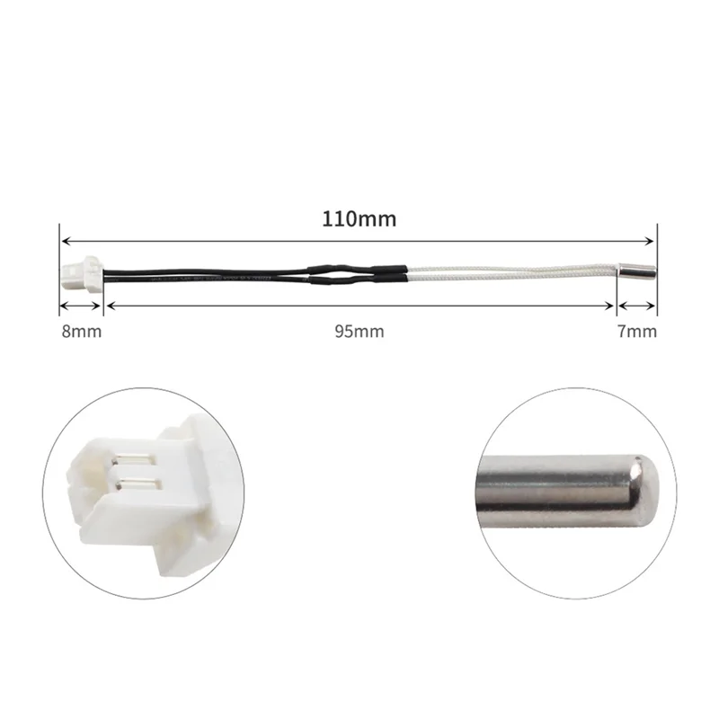 

Durable-For Prusa MK4 24V 40W Heater Cartridge Thermometer Line And Heating Block Kit Silver Heating Block Kit For Prusa MK4,For