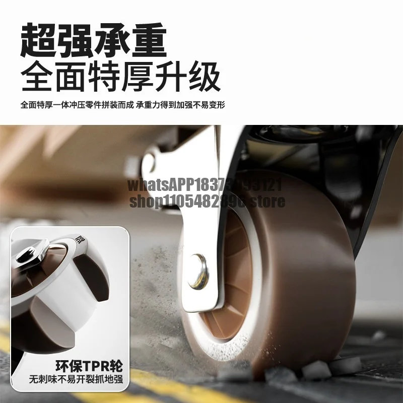 Ultra-quiet universal wheel heavy duty rubber wheel tatami drawer directional pulley furniture load-bearing mobile base
