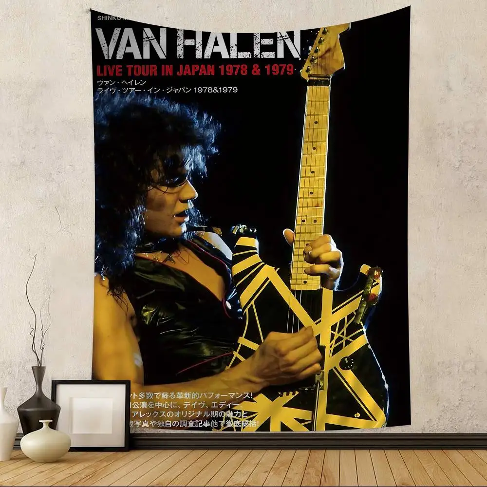 rock Classic Band V-van-H-halen vintage Hanging Bohemian Tapestry Hanging Tarot Hippie Wall Rugs Dorm Japanese Tapestry