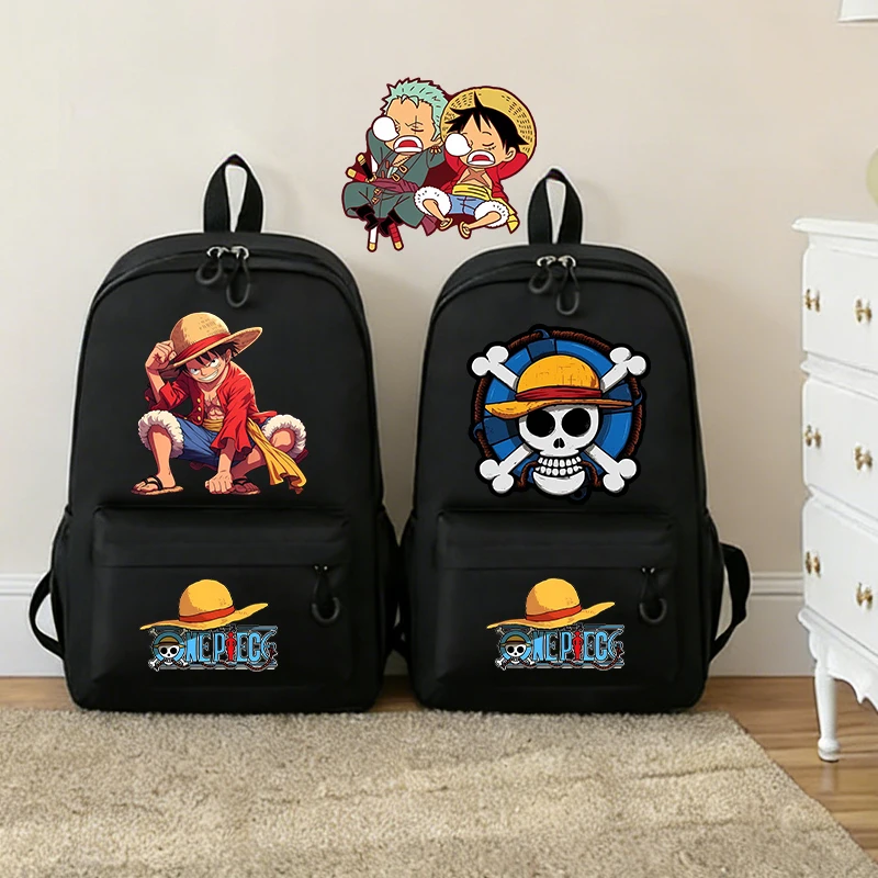

Ones Piece Anime Kids Backpack Cute Game Role Leisure Durable Travel Commut Back School Boys Student Pen Book Storage School Bag