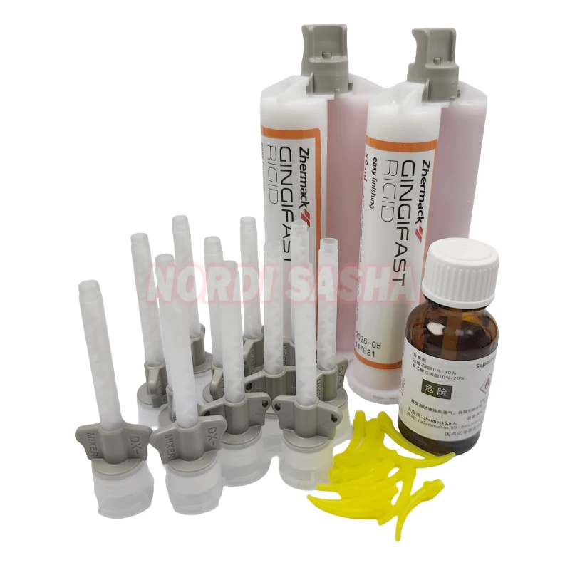 Zhermack Artificial Gum Gel A-Silicone Elastic Gingifast Rigid For Gingival Mask Dental Lab Duplication Impression Materials