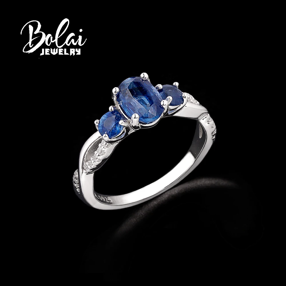 2026, Harmonious Gem Natural blue Kyanite Ring Elegant 925 sterling silver Classic fine Jewelry for Women's Anniversary banquet