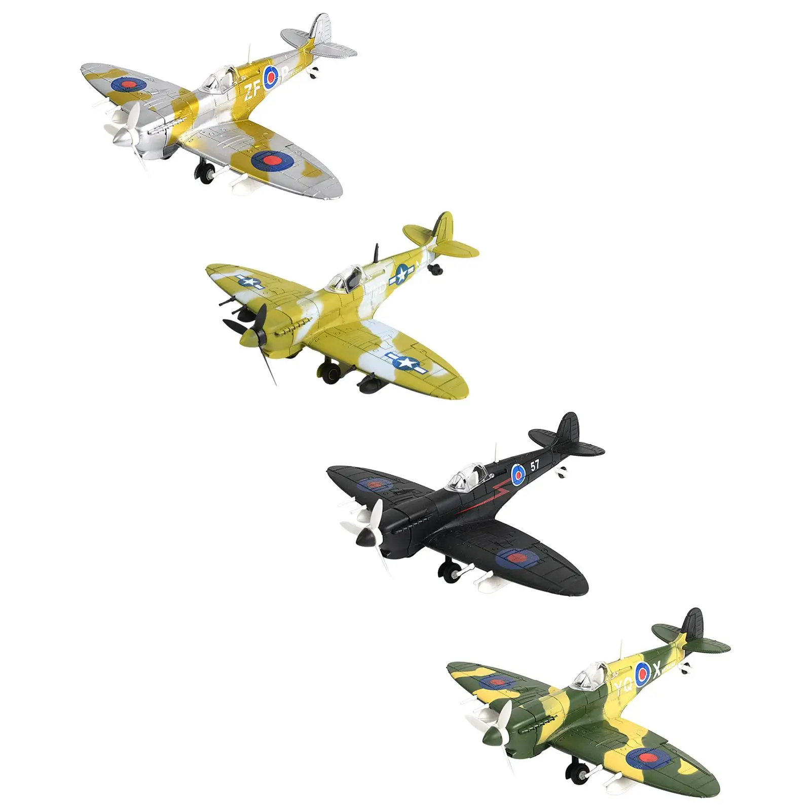 1:48 Scale British Fighter Building Kits Ornament Assemble Table Decor for Kids