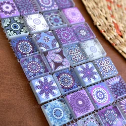 100g Assorted Color Bohemian Glitter Glass Mosaic Tiles for DIY Crafts Supplies blue green wholesale bulkhobby arte