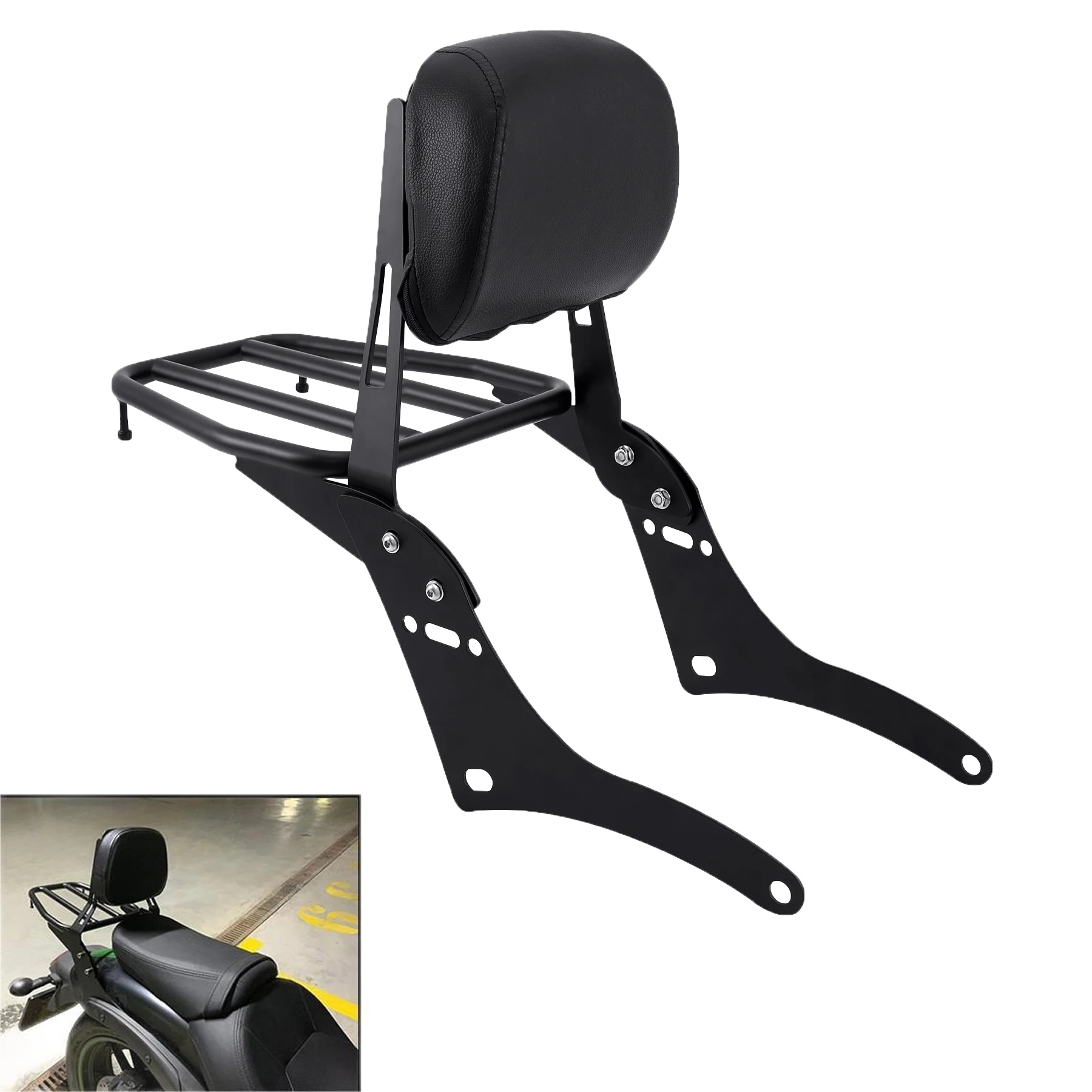 Motorcycle Luggage Rack Carrier Rear Passenger Sissy Bar Backrest Fit For Honda CMX 500 300 Rebel CMX300 CMX500 2017-2020