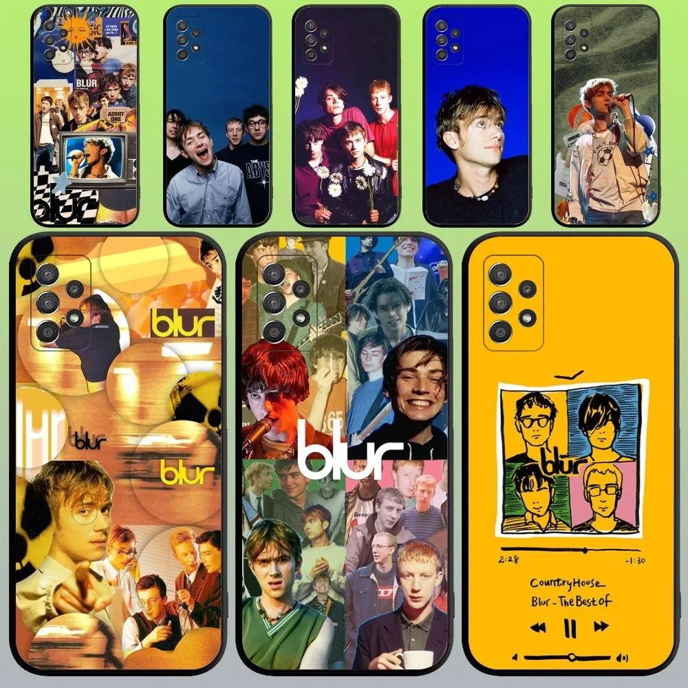 B-Blur Rock Band Phone Case For Samsung Galaxy A20,A21s,A22,A31,A32,A52,A53,A72,73,A80,A91 Soft Black Cover