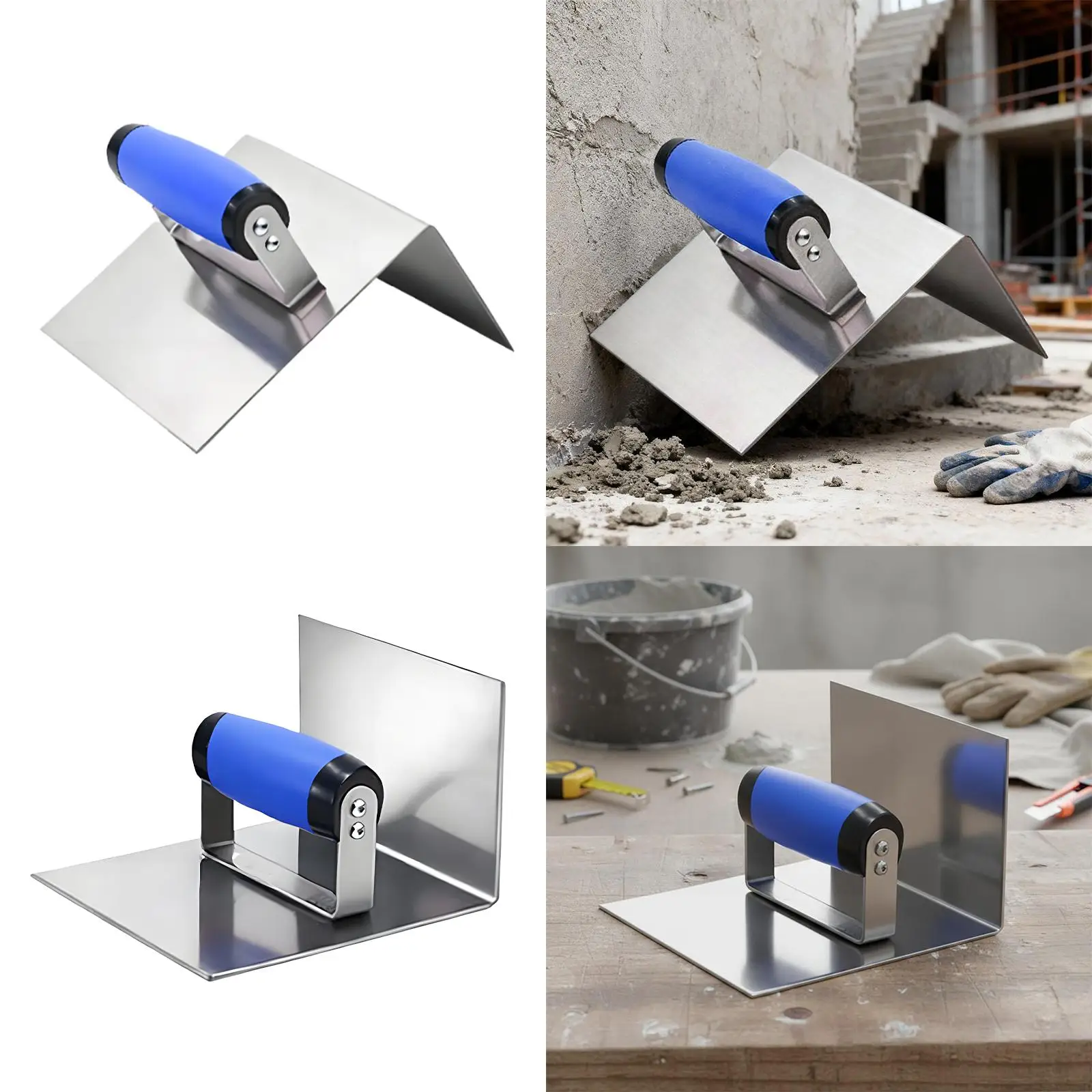 乾式壁コーナートロウェル 内側外側 ステンレス鋼の左官用スパチュラ 壁のコーナーを滑らかにするため DIY 建設用