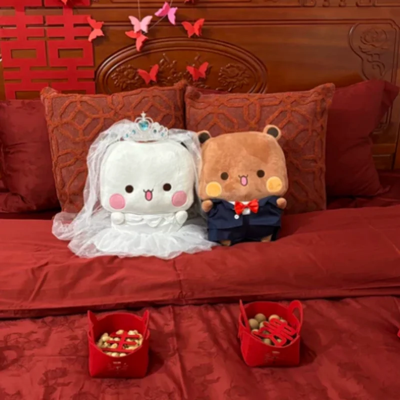 

About 36cm Bubu Wedding Dress Version Panda Plush Cartoon Dolls Panda Bear Toys Cute Stuffed Soft Pillow Toy Children Xmas Gifts